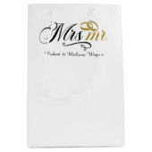 Mrs Mr  Wedding Medium Cadeauzakje (Voorkant)