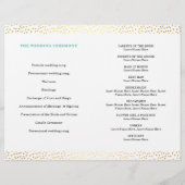 MRS & MRS BRUILOFT PROGRAMMA gouden confetti munt (Achterkant)