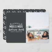 Mrs. & Mrs. Christmas huwelijksaankondiging Feestdagenkaart (Voorkant / Achterkant)