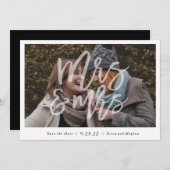 "Mrs. & Mrs." De foto bewaart de Datum Save The Date (Voorkant / Achterkant)