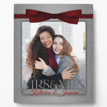 Mrs. & Mrs. Lesbian Gay Wedding Photo Lijst Silver