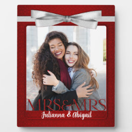 Mrs. & Mrs. Lesbian Gay Wedding Red Foto Fotoplaat