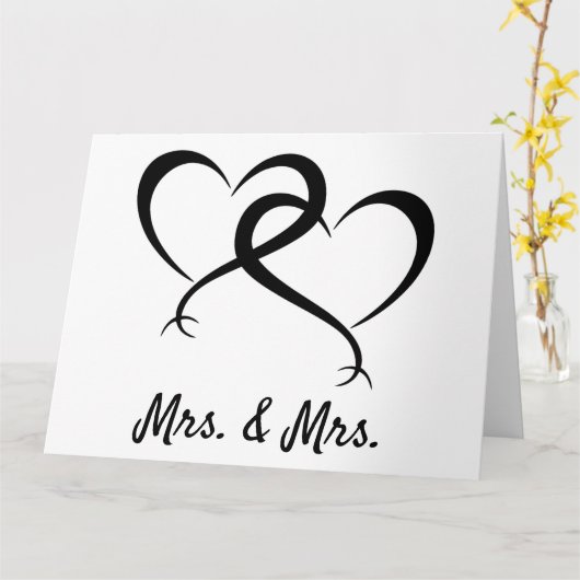 Mrs. & Mrs. Lesbian Pride  Karte Kaart (Gele Bloem)