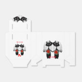 Mrs + Mrs Lesbisch Huwelijk Kat Schattige Bruiden Bedankdoosjes (Uitgevouwen)