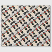 Mrs + Mrs Lesbisch Huwelijk Kat Schattige Bruiden  Cadeaupapier (Vlak)