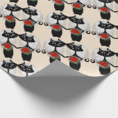 Mrs + Mrs Lesbisch Huwelijk Kat Schattige Bruiden  Cadeaupapier (Hoek)