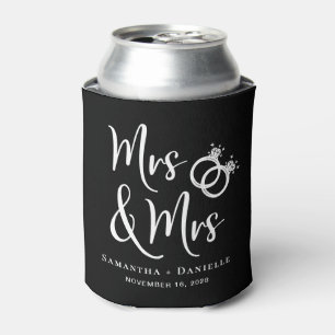 Mrs & Mrs Lesbisch Zwart Huwelijksgunst Blikjeskoeler