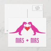 Mrs.+Mrs.- Liefde is Liefde Dinosauriërs Briefkaart (Voorkant / Achterkant)