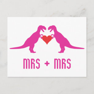 Mrs.+Mrs.- Liefde is Liefde Dinosauriërs Briefkaart