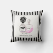 Mrs. & Mrs. Perfume Bottles Personalized Wedding Kussen (Achterkant)