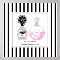 Mrs. & Mrs. Perfume Bottles Personalized Wedding