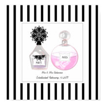 Mrs. & Mrs. Perfume Bottles Personalized Wedding