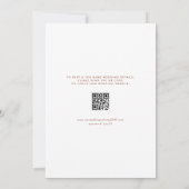 Mrs & Mrs Rustic Script Terracotta QR Code Wedding Kaart (Achterkant)