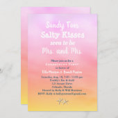 Mrs & Mrs Sandy Toes Verlovingsfeest zonsondergang Kaart (Voorkant / Achterkant)