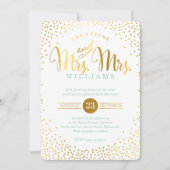 MRS & MRS STIJLVOLLE GLAM BRUILOFT gouden confetti Kaart (Voorkant)