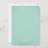 MRS & MRS STYLISH BRUILOFT zilveren confetti mint Kaart (Achterkant)