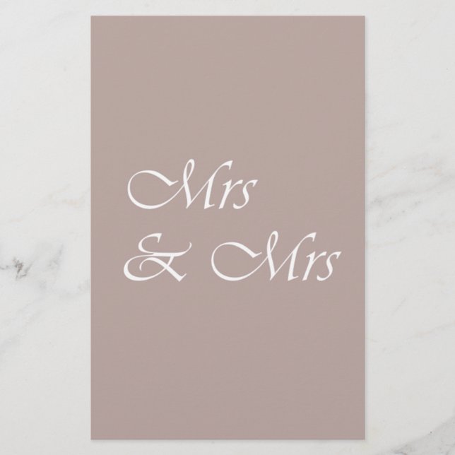 Mrs & Mrs Typografie (Voorkant)