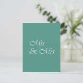 Mrs & Mrs Typografie Briefkaart (Staand voorkant)