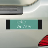Mrs & Mrs Typografie Bumpersticker (Op auto)