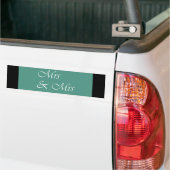 Mrs & Mrs Typografie Bumpersticker (Op Truck)