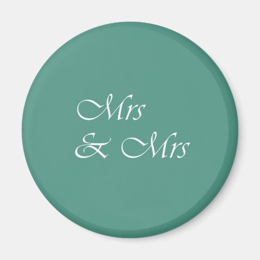 Mrs & Mrs Typografie Magneet (Voorkant)