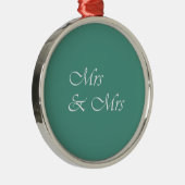 Mrs & Mrs Typografie Metalen Ornament (Rechts)
