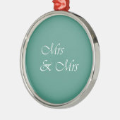 Mrs & Mrs Typografie Metalen Ornament (Links)