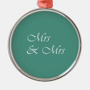 Mrs & Mrs Typografie Metalen Ornament