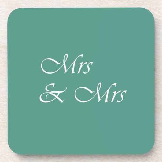 Mrs & Mrs Typografie Onderzetter (Voorkant)