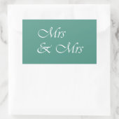 Mrs & Mrs Typografie Rechthoekige Sticker (Tas)