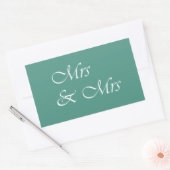Mrs & Mrs Typografie Rechthoekige Sticker (Envelop)
