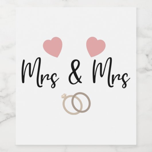 Mrs & Mrs Wijn Etiket (Enkel label)