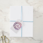 Mrs name pink mauve border since year wedding brid cadeaulabel (Met Touw)