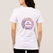 Mrs name pink mauve border since year wedding brid Tri-Blend shirt (Achterkant)