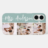 Mrs New Name Wedding Couples Foto Collage Case-Mate iPhone Case (Achterkant (horizontaal))