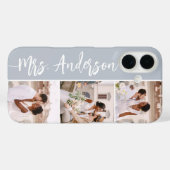 Mrs New Name Wedding Couples Foto Collage Case-Mate iPhone Case (Achterkant (horizontaal))