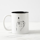 Mrs Newly Wed Personalised Engagement Ring Finger  Tweekleurige Koffiemok (Links)