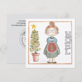 Mrs Noel Christmas Kaart (Voorkant / Achterkant)
