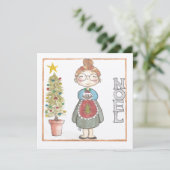 Mrs Noel Christmas Kaart (Staand voorkant)