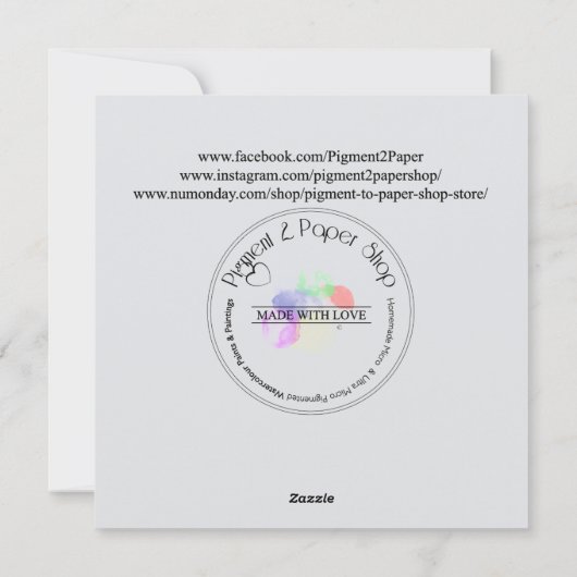 Mrs Noel Christmas Kaart (Achterkant)