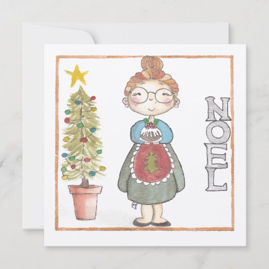 Mrs Noel Wenskaart Feestdagenkaart (Voorkant)