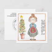 Mrs Noel Wenskaart Feestdagenkaart (Voorkant / Achterkant)