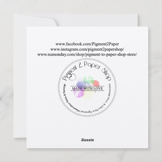 Mrs Noel Wenskaart Feestdagenkaart (Achterkant)