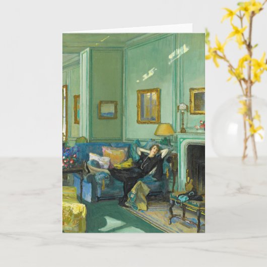 Mrs Osler | Sir John Lavery Kaart (Gele Bloem)