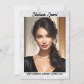 Mrs. Pageant Handtekeningkaart Marmeren Ijs QR-cod Kaart (Voorkant)