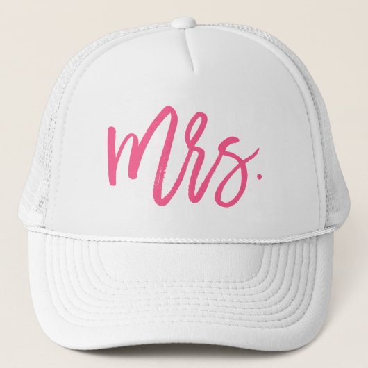 Mrs Pink Chic Script Trucker Pet (Voorkant)