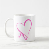 Mrs. Pink Heart Mug Koffiemok (Links)
