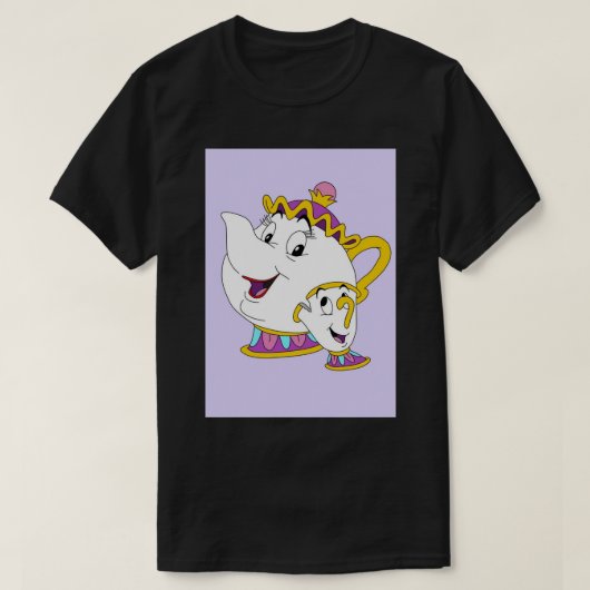 Mrs Potts en Chip Spiral Notitieboek T-shirt (Design voorkant)