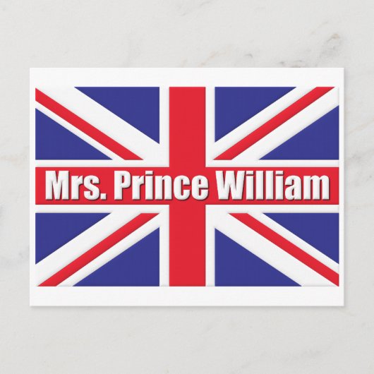 Mrs Prince William Briefkaart (Voorkant)