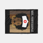 Mrs Professional Nursing Degree Nurse Profession B Fleece Deken (Voorkant (Horizontaal))